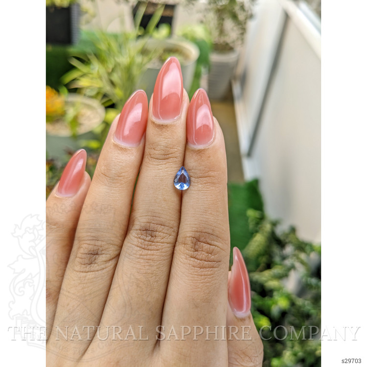 0.49 Ct. Blue Sapphire from Ceylon (Sri Lanka)