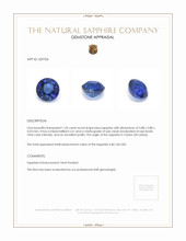1.20 Ct. Blue Sapphire from Ceylon (Sri Lanka) Appraisal