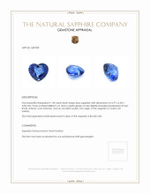 1.28 Ct. Blue Sapphire from Ceylon (Sri Lanka) Appraisal