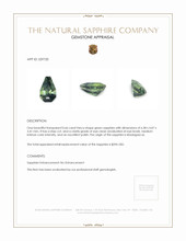 0.66 Ct. Green Sapphire from Madagascar Appraisal
