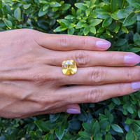 10.63 Ct. Yellow Sapphire from Ceylon (Sri Lanka) Life Style