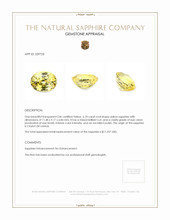 6.18 Ct. Yellow Sapphire from Ceylon (Sri Lanka) Appraisal