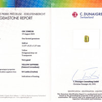 5.03 Ct. Yellow Sapphire from Ceylon (Sri Lanka) Scan Report