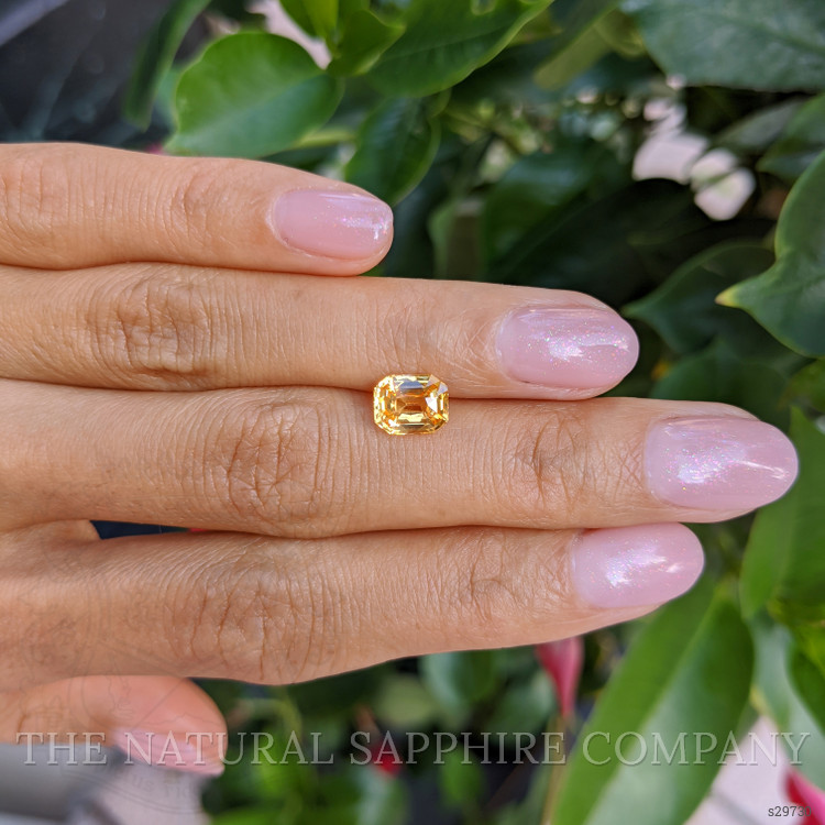 2.16 Ct. Orangish Yellow Sapphire from Ceylon (Sri Lanka)