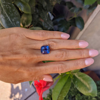 11.52 Ct. Purplish Blue Sapphire from Madagascar Life Style