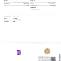 2.54 Ct. Pinkish Purple Sapphire from Ceylon (Sri Lanka) Scan Report