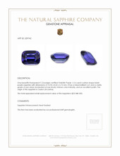 5.16 Ct. Bluish Purple Sapphire from Ceylon (Sri Lanka) Appraisal