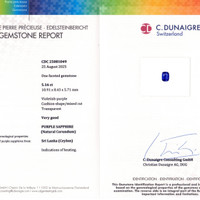 5.16 Ct. Bluish Purple Sapphire from Ceylon (Sri Lanka) Scan Report