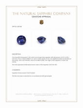 3.48 Ct. Blue Sapphire from Ceylon (Sri Lanka) Appraisal