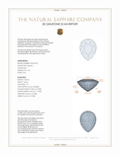 2.20 Ct. Blue Sapphire from Ceylon (Sri Lanka) 3 D Scan Report