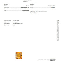 7.45 Ct. Yellowish Orange Sapphire from Ceylon (Sri Lanka) Scan Report
