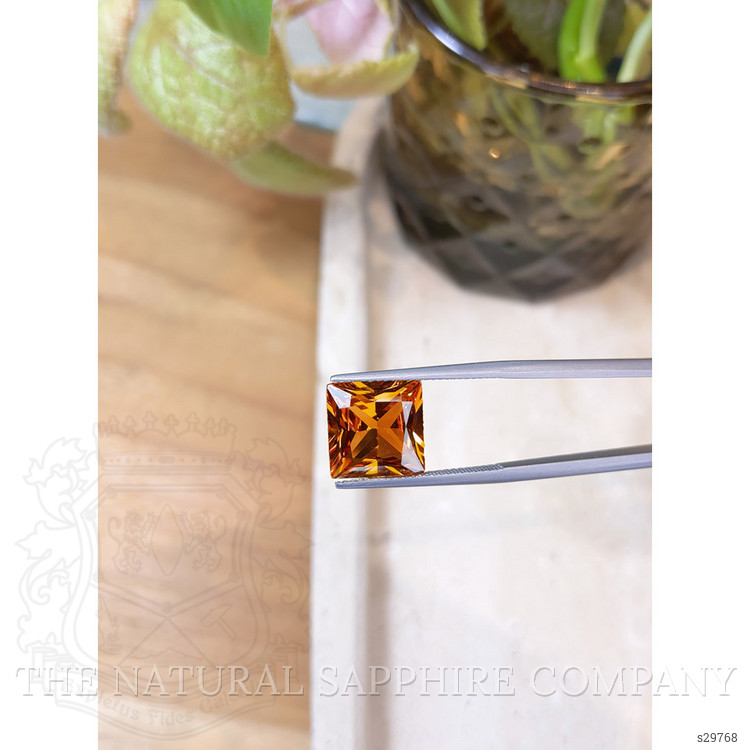 7.45 Ct. Yellowish Orange Sapphire from Ceylon (Sri Lanka)