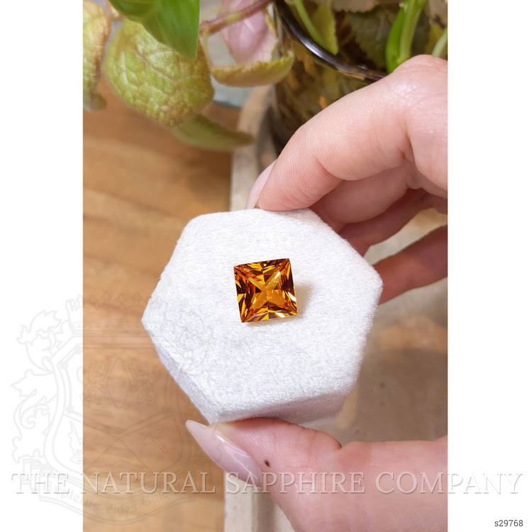 7.45 Ct. Yellowish Orange Sapphire from Ceylon (Sri Lanka)
