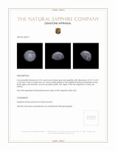 0.70 Ct. Grey Star Sapphire from Ceylon (Sri Lanka) Appraisal