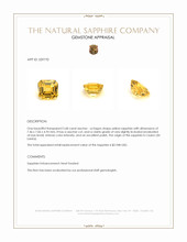 2.68 Ct. Yellow Sapphire from Ceylon (Sri Lanka) Appraisal