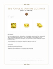2.86 Ct. Yellow Sapphire from Ceylon (Sri Lanka) Appraisal