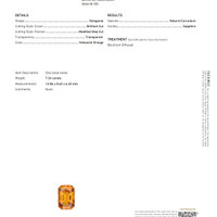 7.24 Ct. Yellowish Orange Sapphire from Ceylon (Sri Lanka) Scan Report