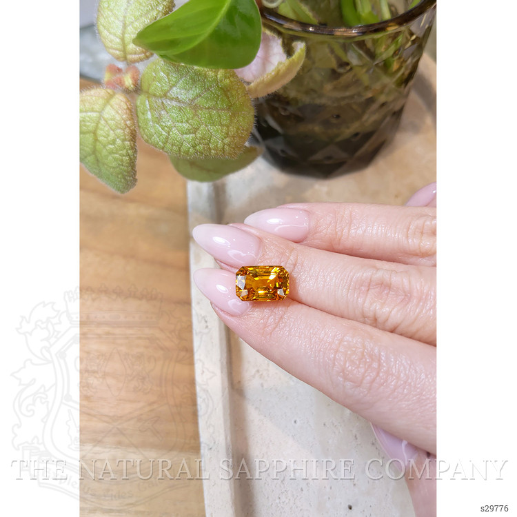 7.24 Ct. Yellowish Orange Sapphire from Ceylon (Sri Lanka)