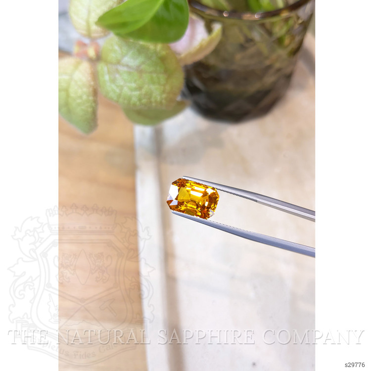 7.24 Ct. Yellowish Orange Sapphire from Ceylon (Sri Lanka)