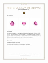 1.51 Ct. Purplish Pink Sapphire from Ceylon (Sri Lanka) Appraisal