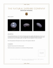 1.28 Ct. Grey Star Sapphire from Ceylon (Sri Lanka) Appraisal