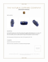3.52 Ct. Blue Sapphire Crystal from Ceylon (Sri Lanka) Appraisal