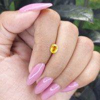 0.67 Ct. Yellow Sapphire from Madagascar Life Style