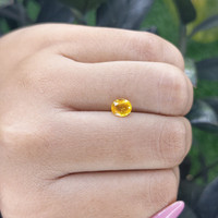 0.75 Ct. Yellow Sapphire from Madagascar Life Style