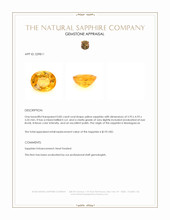 0.85 Ct. Orangish Yellow Sapphire from Madagascar Appraisal