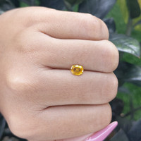 0.68 Ct. Yellow Sapphire from Madagascar Life Style