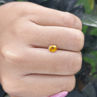0.65 Ct. Yellow Sapphire from Madagascar Life Style