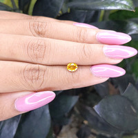 0.65 Ct. Yellow Sapphire from Madagascar Life Style