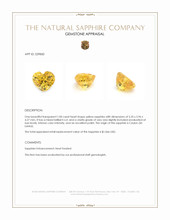 1.00 Ct. Yellow Sapphire from Ceylon (Sri Lanka) Appraisal