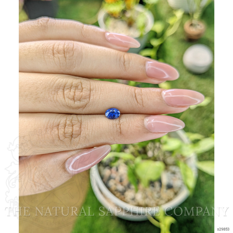0.91 Ct. Blue Sapphire from Ceylon (Sri Lanka)
