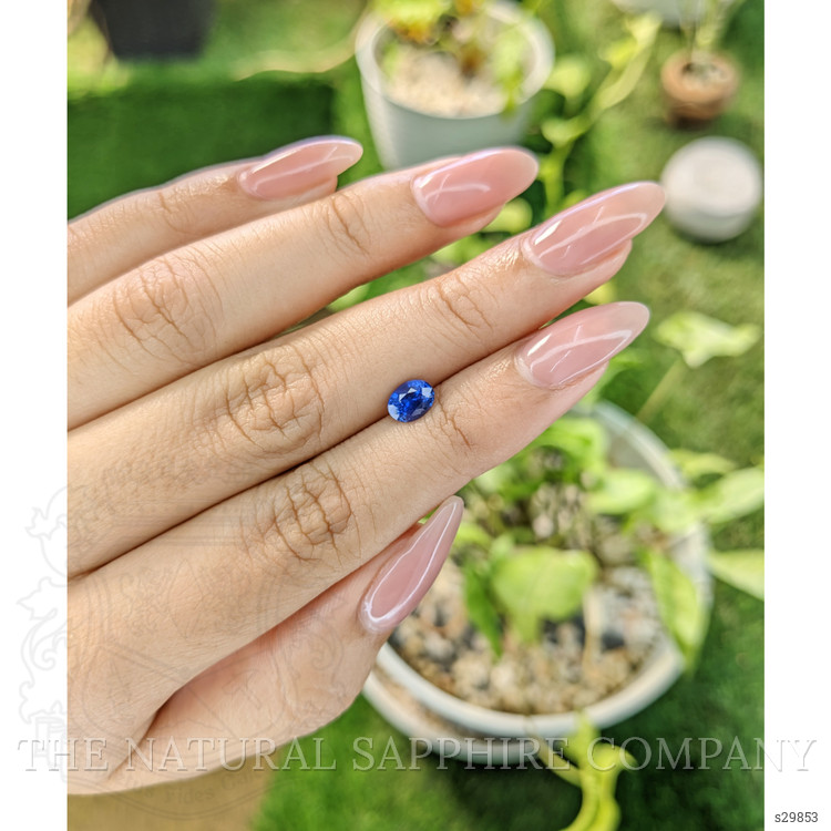 0.91 Ct. Blue Sapphire from Ceylon (Sri Lanka)