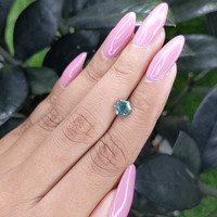 1.11 Ct. Bluish Green Sapphire from Madagascar Life Style