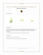 1.08 Ct. Yellowish Green Sapphire from Madagascar Appraisal
