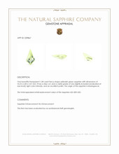 1.08 Ct. Yellowish Green Sapphire from Madagascar Appraisal