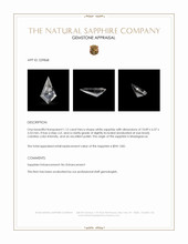 1.12 Ct. White Sapphire from Madagascar Appraisal