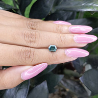 1.13 Ct. Bluish Green Sapphire from Australia Life Style