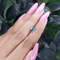 1.15 Ct. Greenish Blue Sapphire from Madagascar Life Style