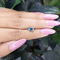 1.15 Ct. Greenish Blue Sapphire from Madagascar Life Style