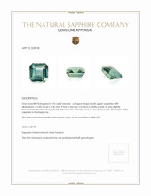 1.10 Ct. Bluish Green Sapphire from Madagascar Appraisal