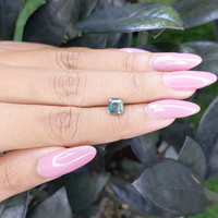 1.10 Ct. Bluish Green Sapphire from Madagascar Life Style