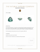1.10 Ct. Bluish Green Sapphire from Madagascar Appraisal