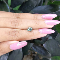 1.11 Ct. Bluish Green Sapphire from Madagascar Life Style