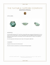 0.97 Ct. Bluish Green Sapphire from Madagascar Appraisal
