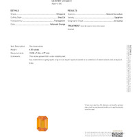 4.05 Ct. Orange Sapphire from Ceylon (Sri Lanka) Scan Report