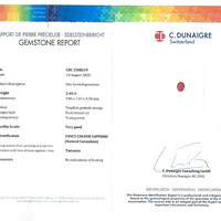 2.49 Ct. Purplish Pink Sapphire from Tanzania Scan Report