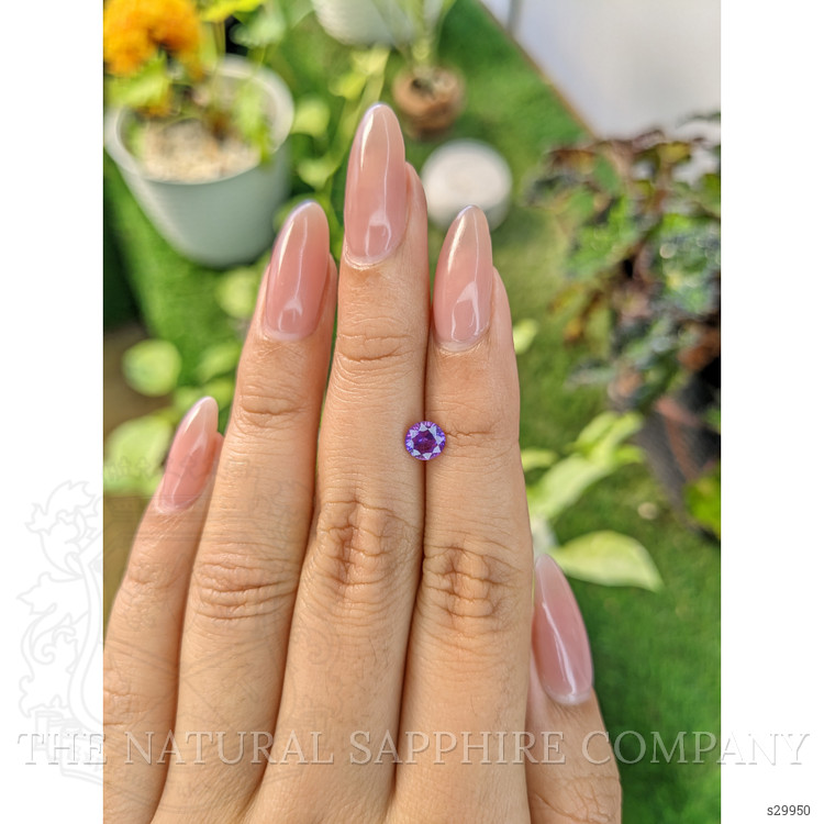 0.68 Ct. Purple Sapphire from Ceylon (Sri Lanka)